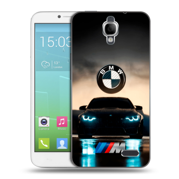 Силиконовый чехол на Alcatel One Touch Idol с принтом БМВ BMW Силиконовый чехол на Alcatel One Touch Idol с принтом БМВ BMW