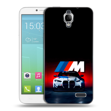 Силиконовый чехол на Alcatel One Touch Idol с принтом БМВ BMW Силиконовый чехол на Alcatel One Touch Idol с принтом БМВ BMW
