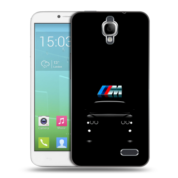 Силиконовый чехол на Alcatel One Touch Idol с принтом БМВ BMW Силиконовый чехол на Alcatel One Touch Idol с принтом БМВ BMW
