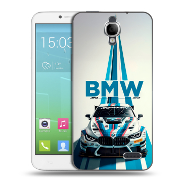 Силиконовый чехол на Alcatel One Touch Idol с принтом БМВ BMW