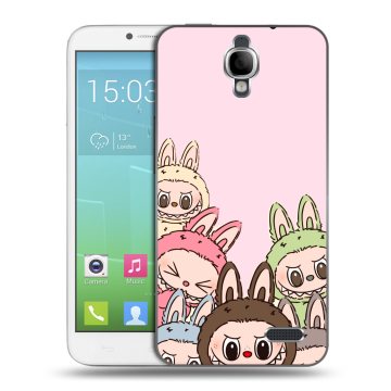 Силиконовый чехол на Alcatel One Touch Idol с принтом Лабубу Силиконовый чехол на Alcatel One Touch Idol с принтом Лабубу