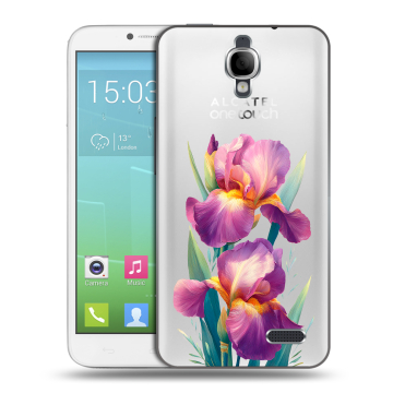 Силиконовый чехол на Alcatel One Touch Idol с принтом Цветы орхидеи Силиконовый чехол на Alcatel One Touch Idol с принтом Цветы орхидеи