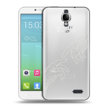 Силиконовый чехол на Alcatel One Touch Idol с принтом Сотворение мира Силиконовый чехол на Alcatel One Touch Idol с принтом Сотворение мира