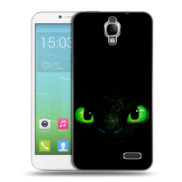 Силиконовый чехол на Alcatel One Touch Idol с принтом Как приручить дракона