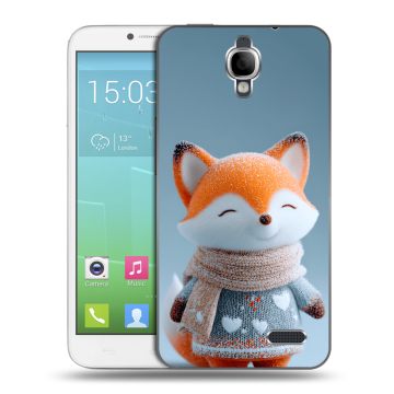 Силиконовый чехол на Alcatel One Touch Idol с принтом Лиса Силиконовый чехол на Alcatel One Touch Idol с принтом Лиса