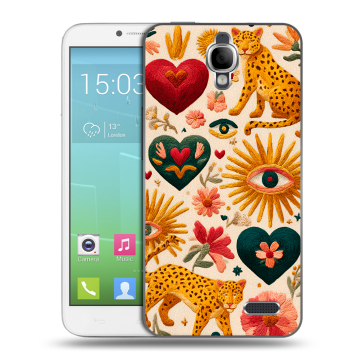 Силиконовый чехол на Alcatel One Touch Idol с принтом Модный принт Силиконовый чехол на Alcatel One Touch Idol с принтом Модный принт