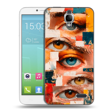 Силиконовый чехол на Alcatel One Touch Idol с принтом Модный принт Силиконовый чехол на Alcatel One Touch Idol с принтом Модный принт