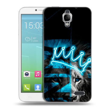 Силиконовый чехол на Alcatel One Touch Idol с принтом Король лев Силиконовый чехол на Alcatel One Touch Idol с принтом Король лев