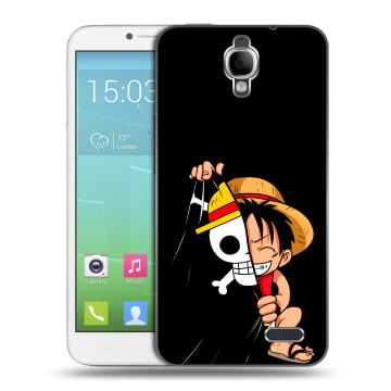Силиконовый чехол на Alcatel One Touch Idol с принтом One Piece Ван Пис Силиконовый чехол на Alcatel One Touch Idol с принтом One Piece Ван Пис