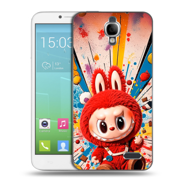 Силиконовый чехол на Alcatel One Touch Idol с принтом Labubu Лабубу