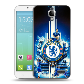 Силиконовый чехол на Alcatel One Touch Idol с принтом Chelsea Челси Силиконовый чехол на Alcatel One Touch Idol с принтом Chelsea Челси
