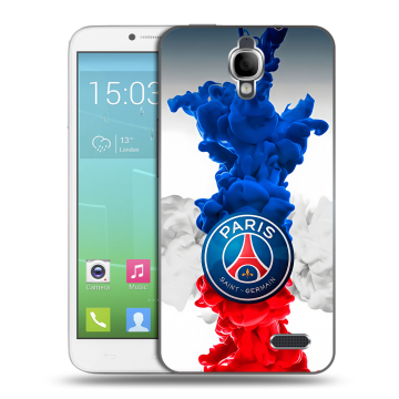 Силиконовый чехол на Alcatel One Touch Idol с принтом PSG ПСЖ Силиконовый чехол на Alcatel One Touch Idol с принтом PSG ПСЖ