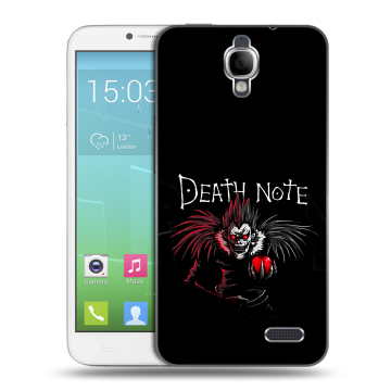 Силиконовый чехол на Alcatel One Touch Idol с принтом Death note Тетрадь смерти