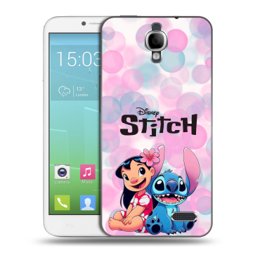 Силиконовый чехол на Alcatel One Touch Idol с принтом Лило и Стич