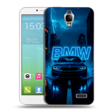 Силиконовый чехол на Alcatel One Touch Idol с принтом BMW БМВ Силиконовый чехол на Alcatel One Touch Idol с принтом BMW БМВ