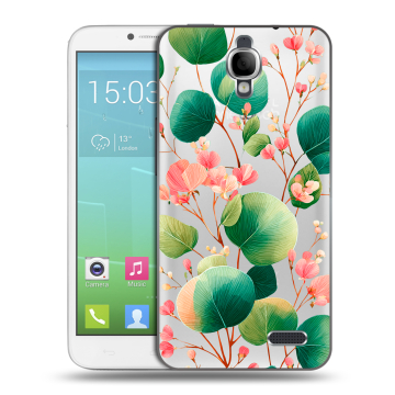 Силиконовый чехол на Alcatel One Touch Idol с принтом женский Силиконовый чехол на Alcatel One Touch Idol с принтом женский