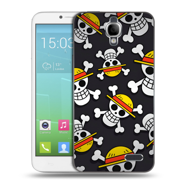 Силиконовый чехол на Alcatel One Touch Idol с принтом One Piece Ван Пис Силиконовый чехол на Alcatel One Touch Idol с принтом One Piece Ван Пис
