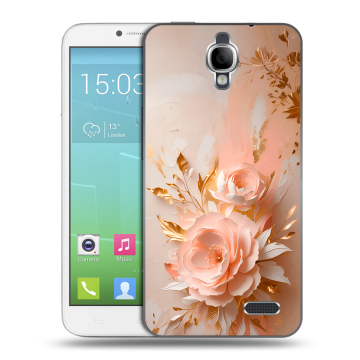 Силиконовый чехол на Alcatel One Touch Idol с принтом женский Силиконовый чехол на Alcatel One Touch Idol с принтом женский