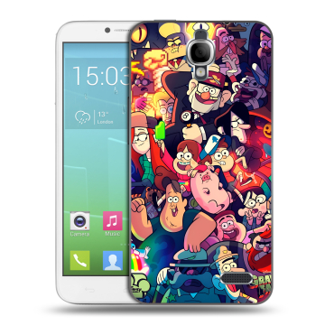 Силиконовый чехол на Alcatel One Touch Idol с принтом Gravity Falls Гравити Фолз