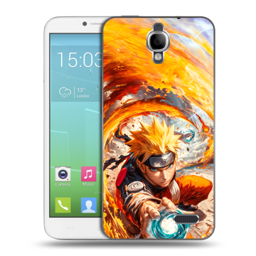 Силиконовый чехол на Alcatel One Touch Idol с принтом Аниме Наруто Naruto