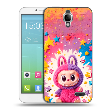 Силиконовый чехол на Alcatel One Touch Idol с принтом Labubu Лабубу