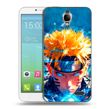 Силиконовый чехол на Alcatel One Touch Idol с принтом Аниме Наруто Naruto