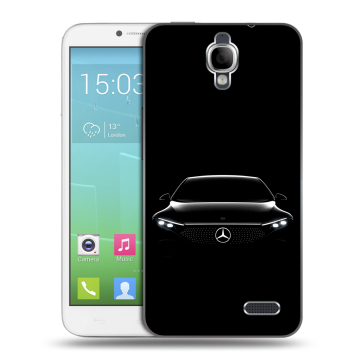 Силиконовый чехол на Alcatel One Touch Idol с принтом Mercedes Мерседес Силиконовый чехол на Alcatel One Touch Idol с принтом Mercedes Мерседес