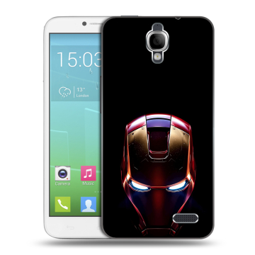 Силиконовый чехол на Alcatel One Touch Idol с принтом IronMan Железный человек