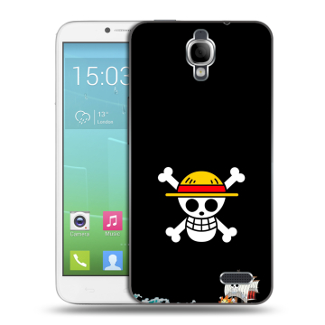 Силиконовый чехол на Alcatel One Touch Idol с принтом One Piece Ван Пис