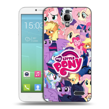 Силиконовый чехол на Alcatel One Touch Idol с принтом My little pony Дружба чудо Силиконовый чехол на Alcatel One Touch Idol с принтом My little pony Дружба чудо