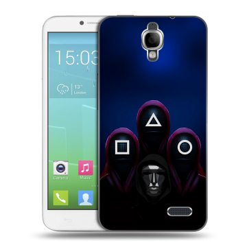 Силиконовый чехол на Alcatel One Touch Idol с принтом Игра Кальмара Силиконовый чехол на Alcatel One Touch Idol с принтом Игра Кальмара