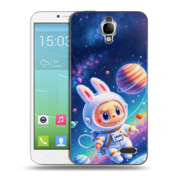 Силиконовый чехол на Alcatel One Touch Idol с принтом Labubu Лабубу