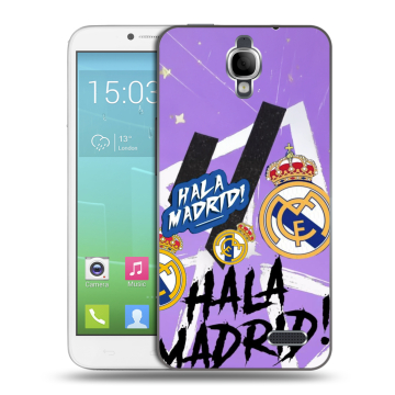 Силиконовый чехол на Alcatel One Touch Idol с принтом Real Madrid Реал Мадрид