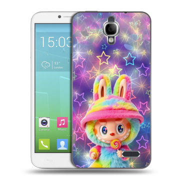 Силиконовый чехол на Alcatel One Touch Idol с принтом Labubu Лабубу Силиконовый чехол на Alcatel One Touch Idol с принтом Labubu Лабубу
