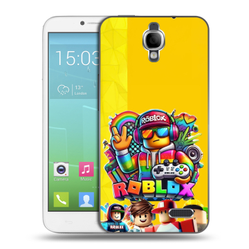 Силиконовый чехол на Alcatel One Touch Idol с принтом Roblox Роблокс Силиконовый чехол на Alcatel One Touch Idol с принтом Roblox Роблокс