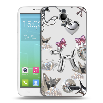 Силиконовый чехол на Alcatel One Touch Idol с принтом Y2K