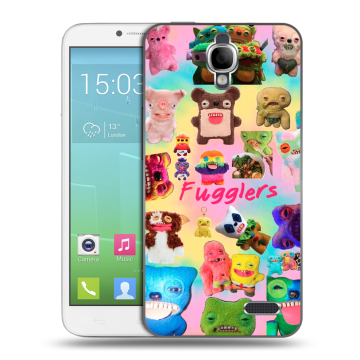 Силиконовый чехол на Alcatel One Touch Idol с принтом Флагер Fuggler Силиконовый чехол на Alcatel One Touch Idol с принтом Флагер Fuggler