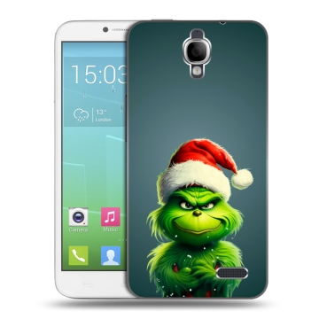 Силиконовый чехол на Alcatel One Touch Idol с принтом Новый год Силиконовый чехол на Alcatel One Touch Idol с принтом Новый год