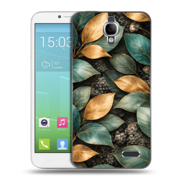 Силиконовый чехол на Alcatel One Touch Idol с принтом женский