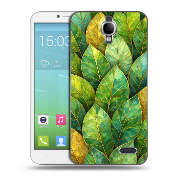Силиконовый чехол на Alcatel One Touch Idol с принтом женский