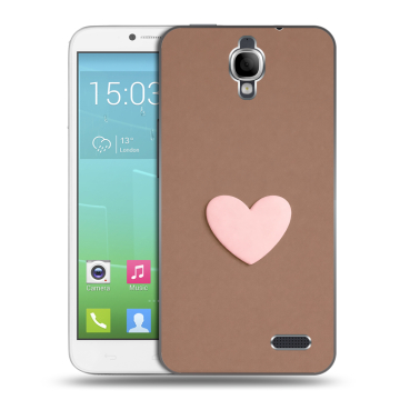 Силиконовый чехол на Alcatel One Touch Idol с принтом женский