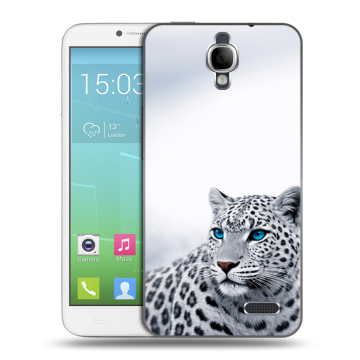 Силиконовый чехол на Alcatel One Touch Idol с принтом женский