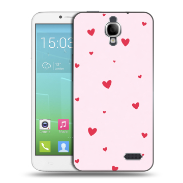 Силиконовый чехол на Alcatel One Touch Idol с принтом для девочек