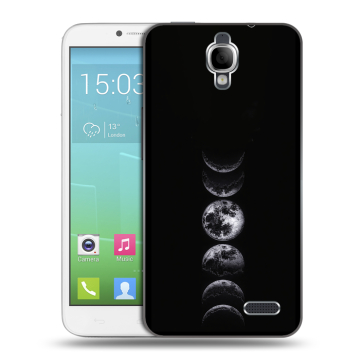 Силиконовый чехол на Alcatel One Touch Idol с принтом женский