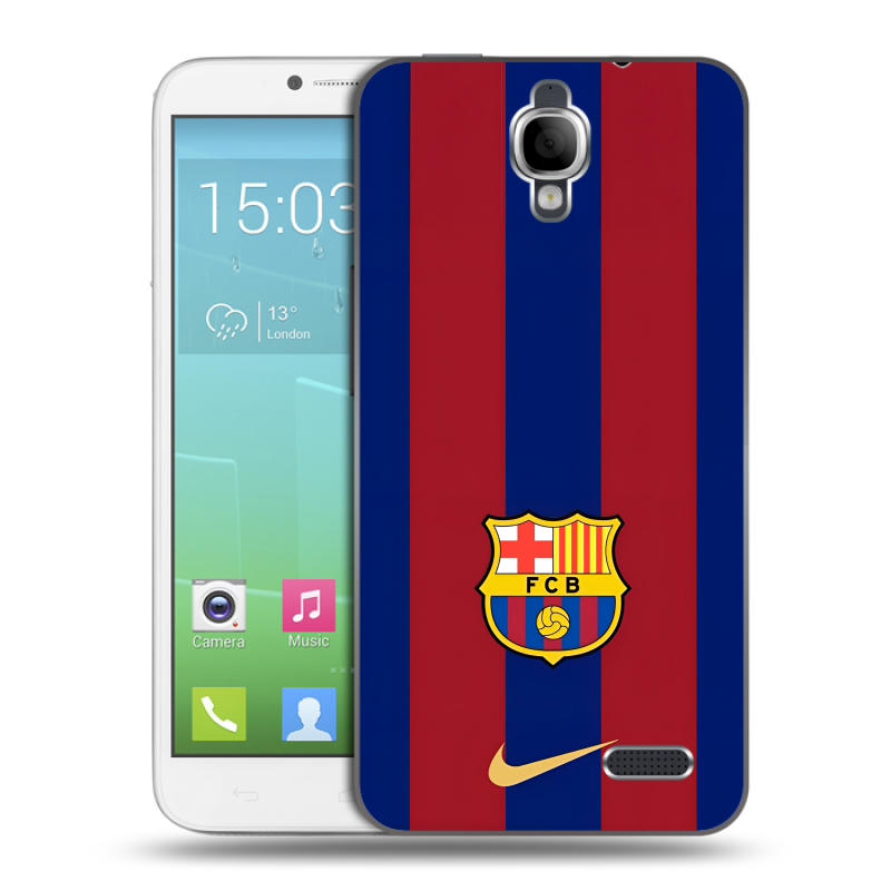 Силиконовый чехол на Alcatel One Touch Idol с принтом Барселона Barcelona Силиконовый чехол на Alcatel One Touch Idol с принтом Барселона Barcelona