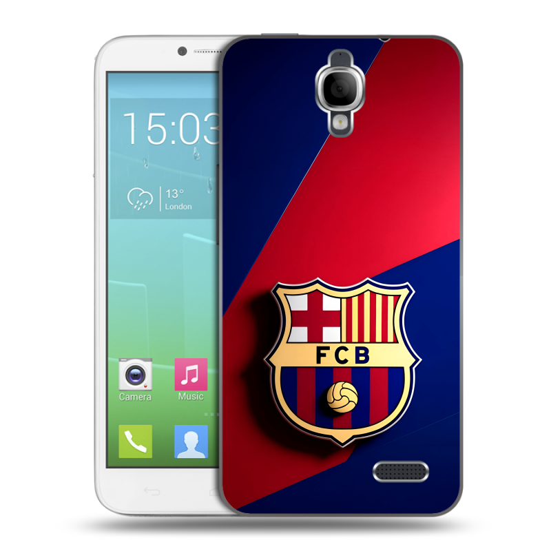 Силиконовый чехол на Alcatel One Touch Idol с принтом Барселона Barcelona Силиконовый чехол на Alcatel One Touch Idol с принтом Барселона Barcelona