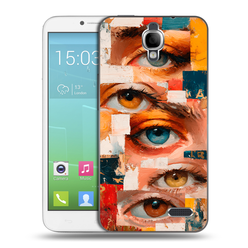 Силиконовый чехол на Alcatel One Touch Idol с принтом Модный принт Силиконовый чехол на Alcatel One Touch Idol с принтом Модный принт