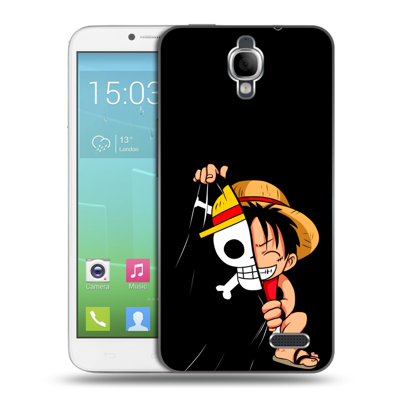 Силиконовый чехол на Alcatel One Touch Idol с принтом One Piece Ван Пис Силиконовый чехол на Alcatel One Touch Idol с принтом One Piece Ван Пис