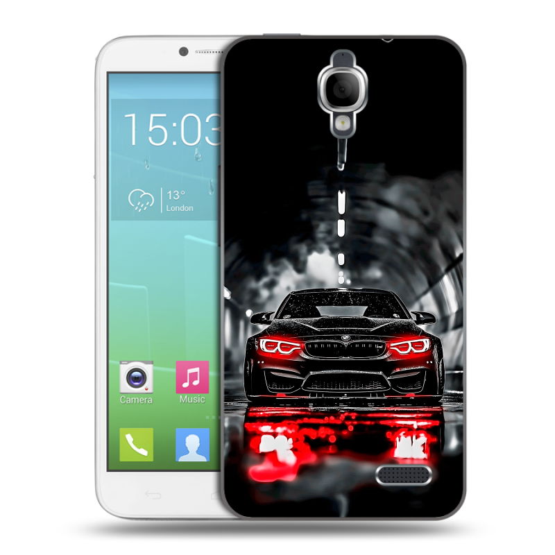 Силиконовый чехол на Alcatel One Touch Idol с принтом BMW БМВ Силиконовый чехол на Alcatel One Touch Idol с принтом BMW БМВ
