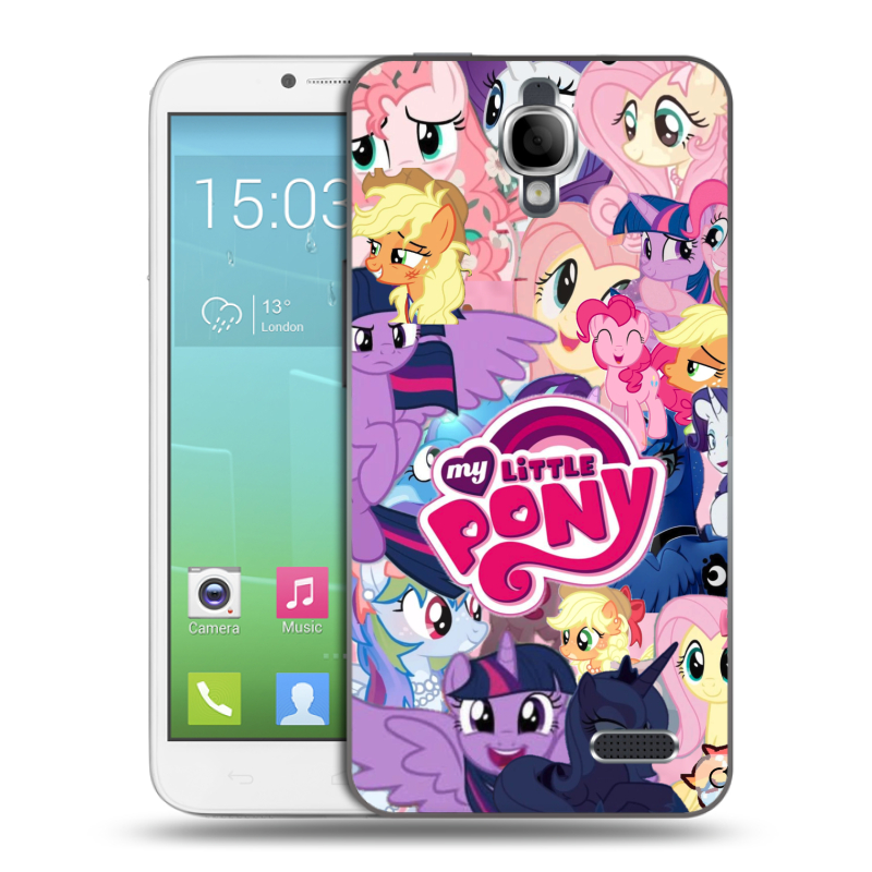 Силиконовый чехол на Alcatel One Touch Idol с принтом My little pony Дружба чудо Силиконовый чехол на Alcatel One Touch Idol с принтом My little pony Дружба чудо
